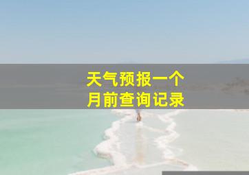 天气预报一个月前查询记录