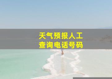 天气预报人工查询电话号码