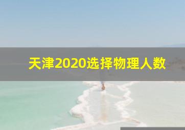 天津2020选择物理人数