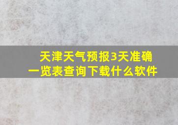 天津天气预报3天准确一览表查询下载什么软件