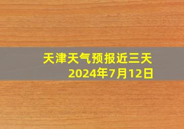 天津天气预报近三天2024年7月12日