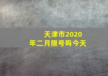 天津市2020年二月限号吗今天