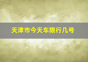 天津市今天车限行几号