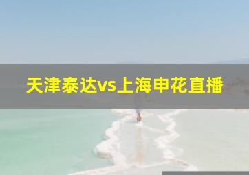 天津泰达vs上海申花直播