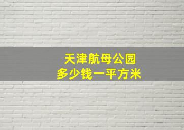 天津航母公园多少钱一平方米