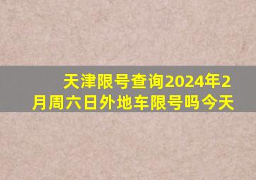 天津限号查询2024年2月周六日外地车限号吗今天