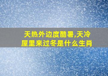 天热外边度酷暑,天冷屋里来过冬是什么生肖