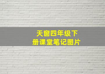 天窗四年级下册课堂笔记图片