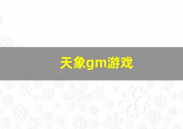 天象gm游戏