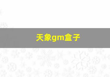 天象gm盒子