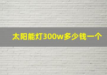 太阳能灯300w多少钱一个