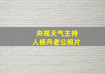 央视天气主持人杨丹老公照片