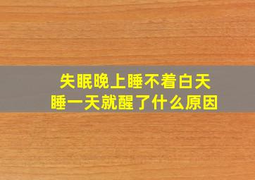 失眠晚上睡不着白天睡一天就醒了什么原因