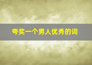 夸奖一个男人优秀的词