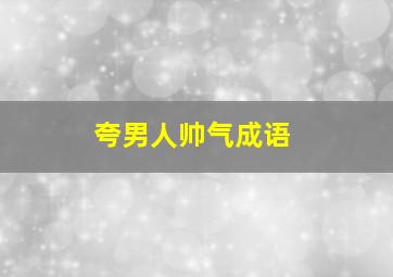 夸男人帅气成语