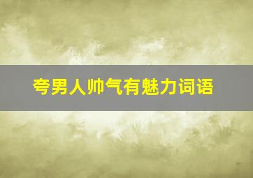 夸男人帅气有魅力词语