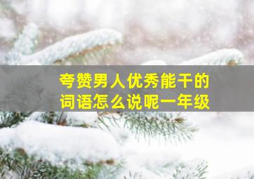 夸赞男人优秀能干的词语怎么说呢一年级