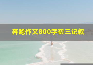 奔跑作文800字初三记叙