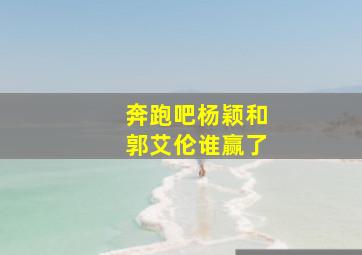 奔跑吧杨颖和郭艾伦谁赢了