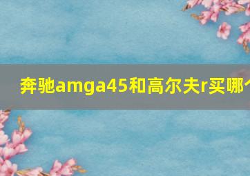 奔驰amga45和高尔夫r买哪个