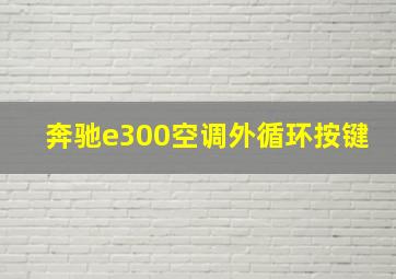 奔驰e300空调外循环按键