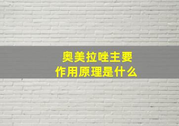 奥美拉唑主要作用原理是什么