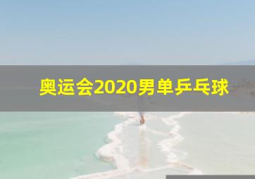 奥运会2020男单乒乓球