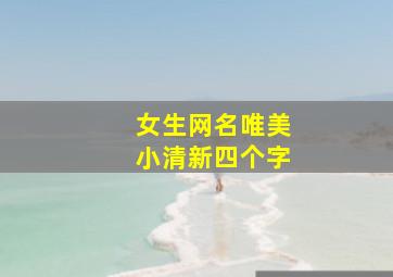 女生网名唯美小清新四个字