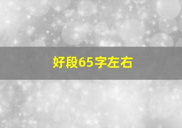 好段65字左右