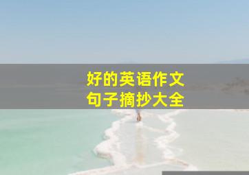 好的英语作文句子摘抄大全