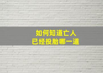 如何知道亡人已经投胎哪一道