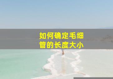 如何确定毛细管的长度大小