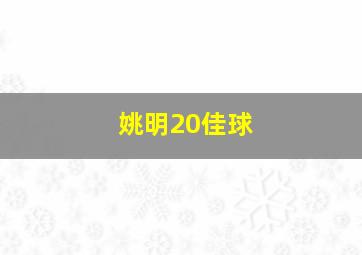 姚明20佳球