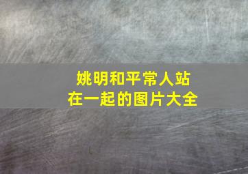 姚明和平常人站在一起的图片大全