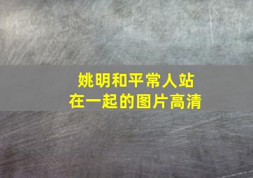 姚明和平常人站在一起的图片高清