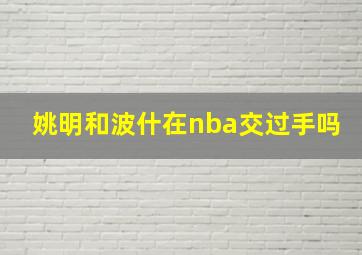 姚明和波什在nba交过手吗