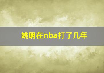 姚明在nba打了几年