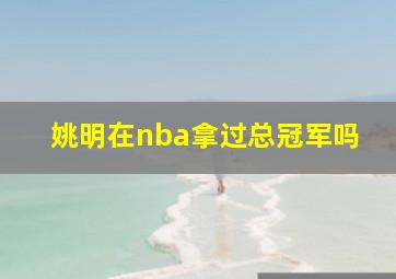 姚明在nba拿过总冠军吗