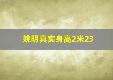 姚明真实身高2米23