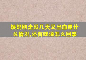 姨妈刚走没几天又出血是什么情况,还有味道怎么回事