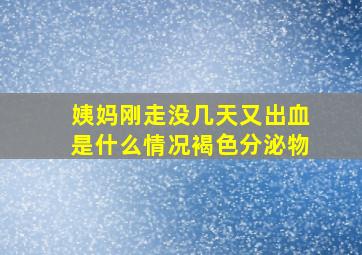 姨妈刚走没几天又出血是什么情况褐色分泌物