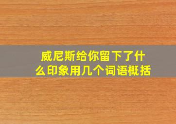 威尼斯给你留下了什么印象用几个词语概括