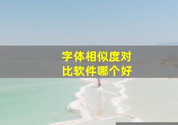 字体相似度对比软件哪个好