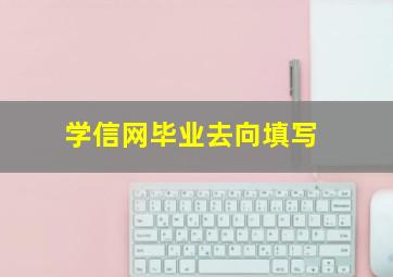 学信网毕业去向填写