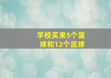 学校买来5个篮球和12个足球