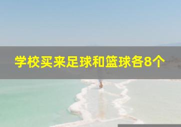 学校买来足球和篮球各8个