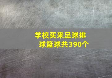 学校买来足球排球篮球共390个