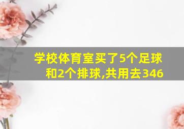 学校体育室买了5个足球和2个排球,共用去346