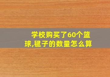 学校购买了60个篮球,毽子的数量怎么算