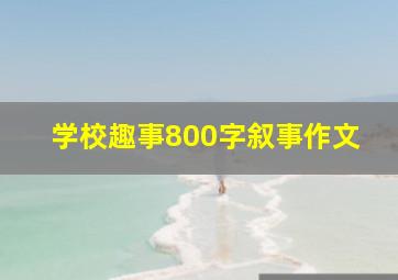 学校趣事800字叙事作文